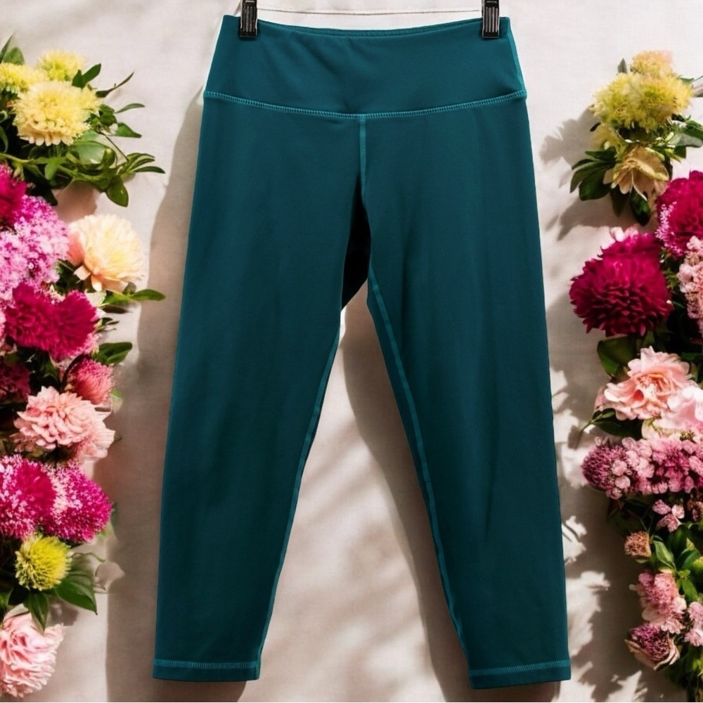 Buffbunny Teal Crop Athletic‎ Comfort Leggings Size XS